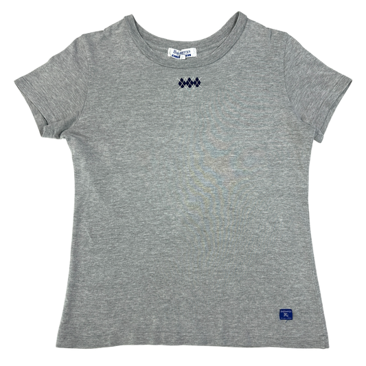 90's Burberry Grey Babytee - Size M