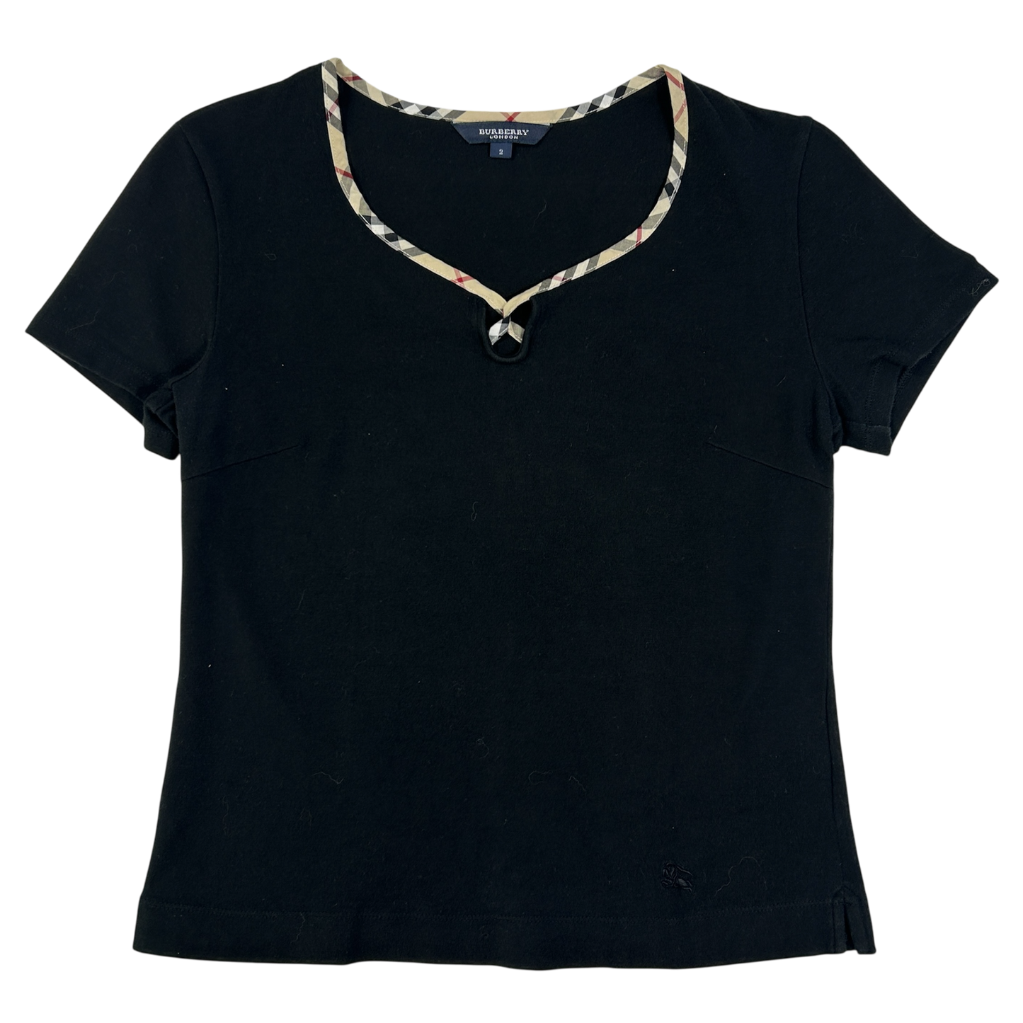Burberry Nova Pattern Trim Babytee - Size M