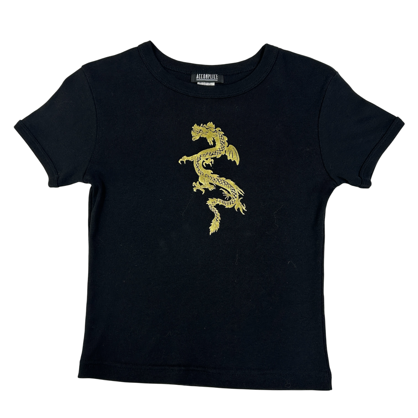 Black Gold Dragon Babytee - Size S