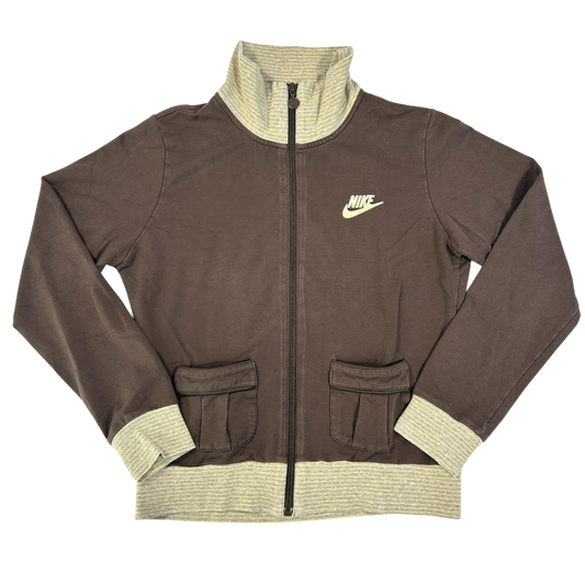 Brown Nike Zip Up Jacket - Size S