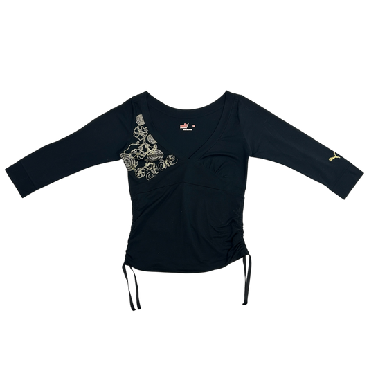 V-Neck Puma Ruched Top - Size S/M