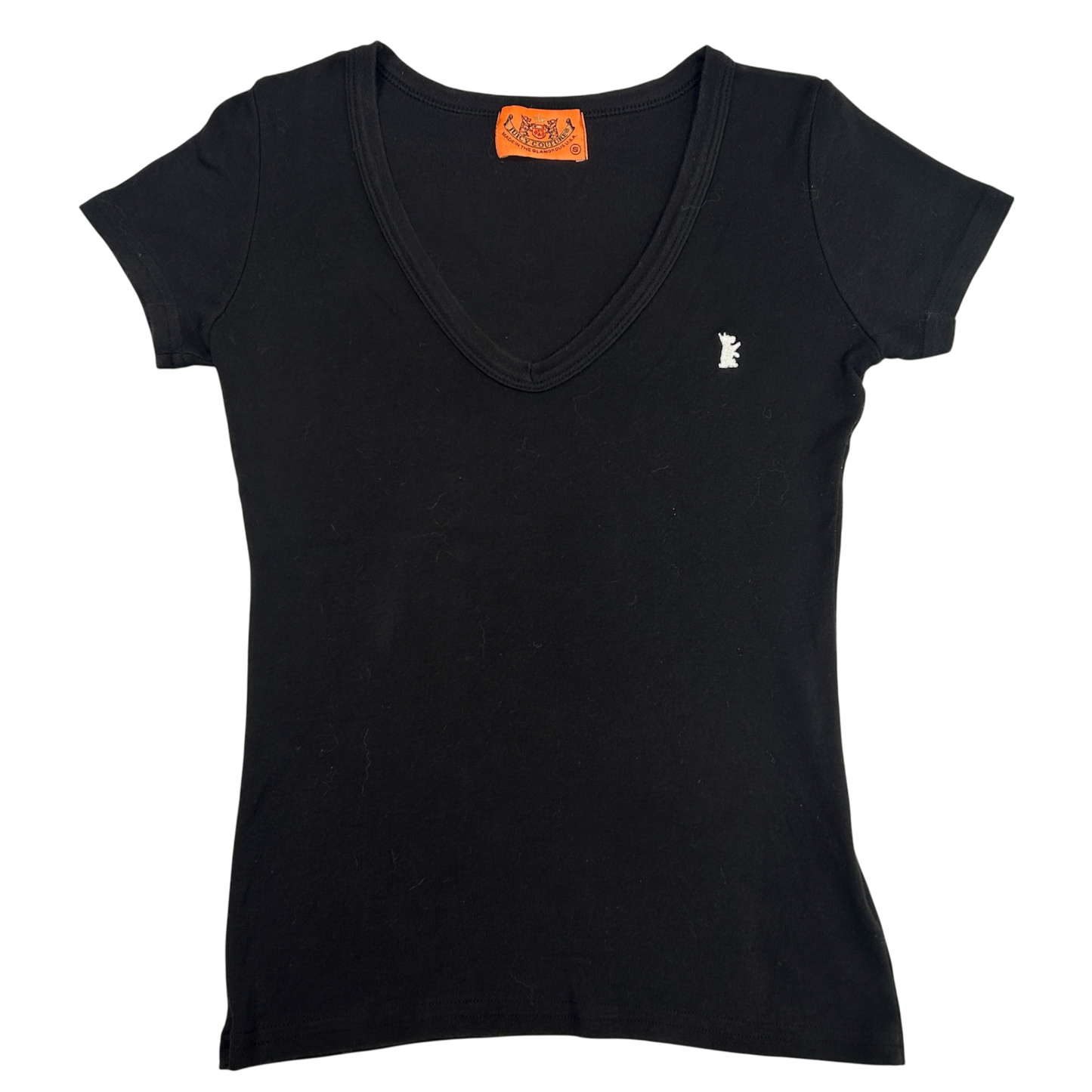 Black Juicy Couture V-Neck Babytee - Size S