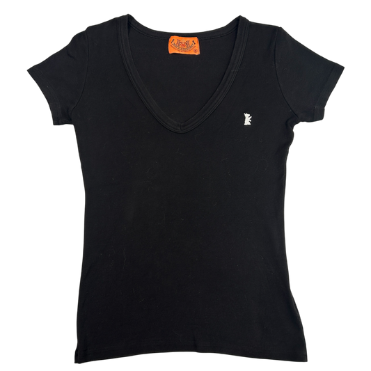 Black Juicy Couture V-Neck Babytee - Size S