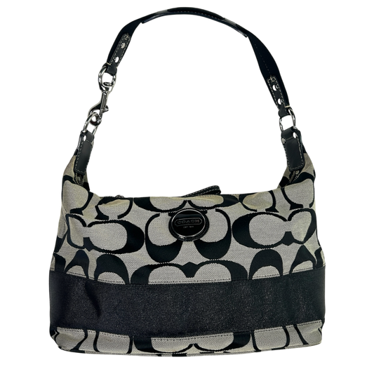 Coach Signature Stripe Hobo Shoulder Bag