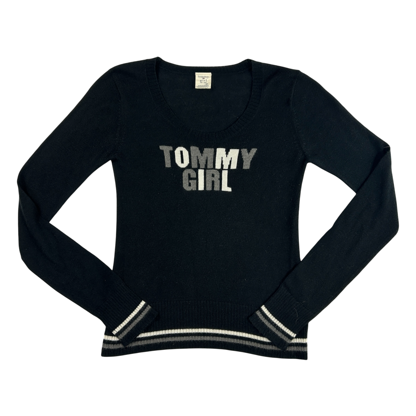 Tommy Girl Black Long Sleeve Sweater - Size M