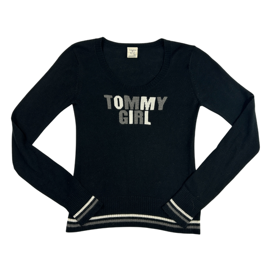 Tommy Girl Black Long Sleeve Sweater - Size M