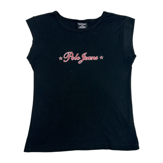 Black Polo Jeans Star Tank Top - Size M