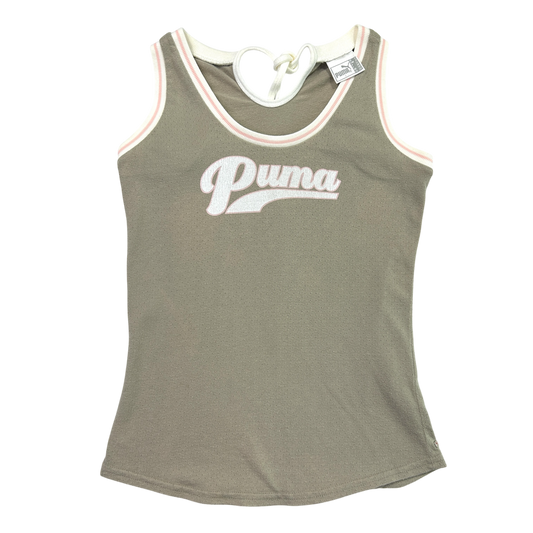 Vintage Grey Puma Tank Top - Size M