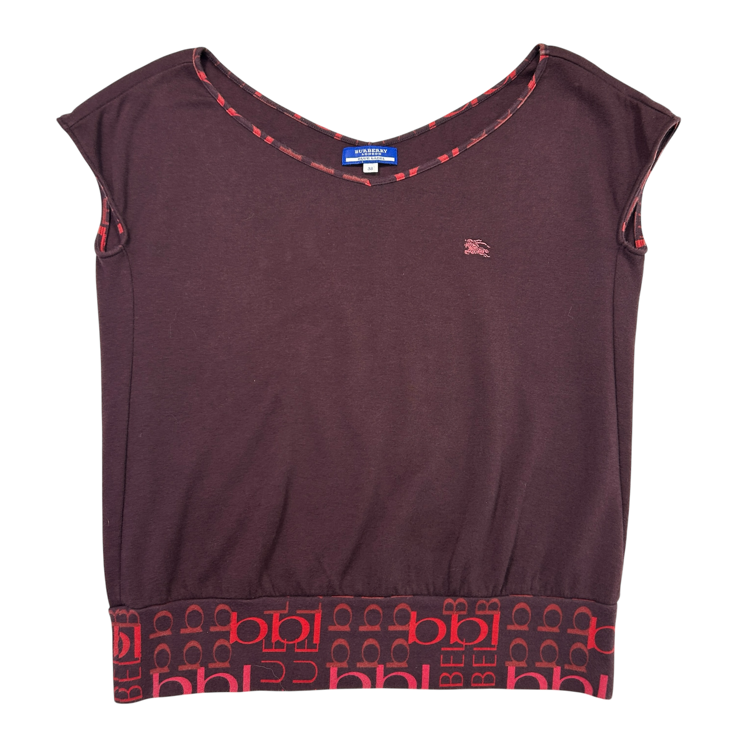 Vintage Burberry Off The Shoulder Top - Size S/M