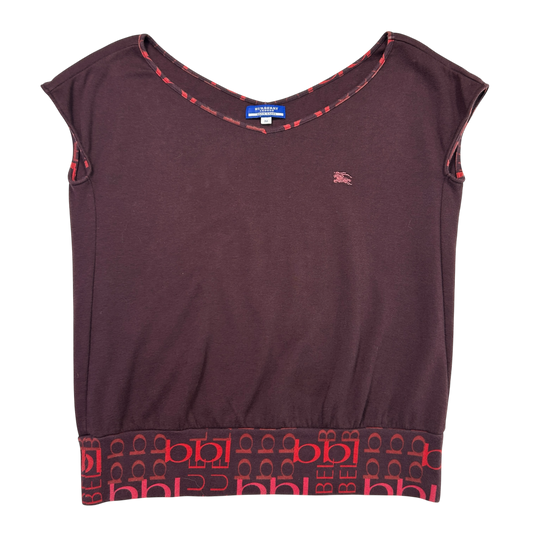 Vintage Burberry Off The Shoulder Top - Size S/M