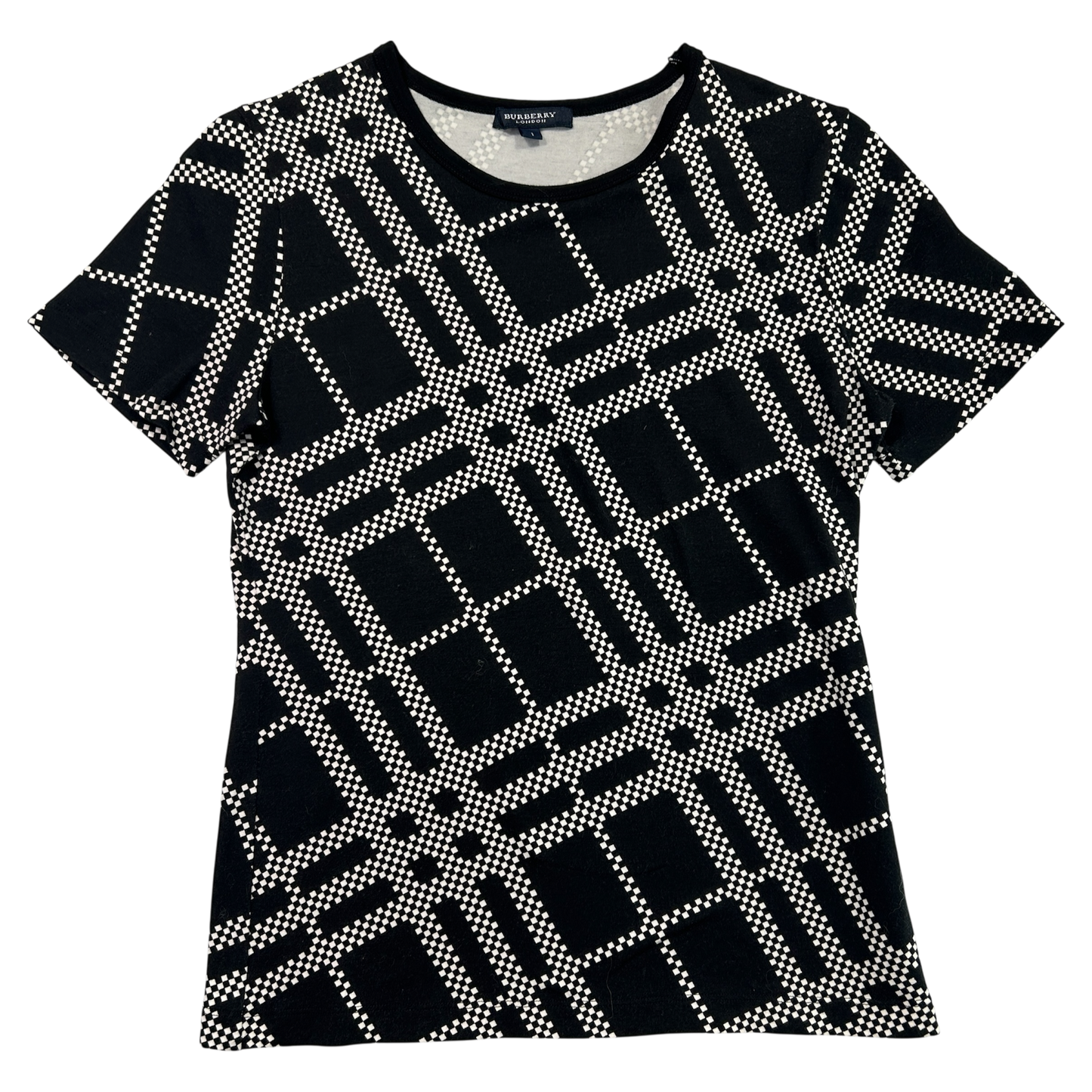 Vintage Nova Pattern Burberry Baby Tee - Size M