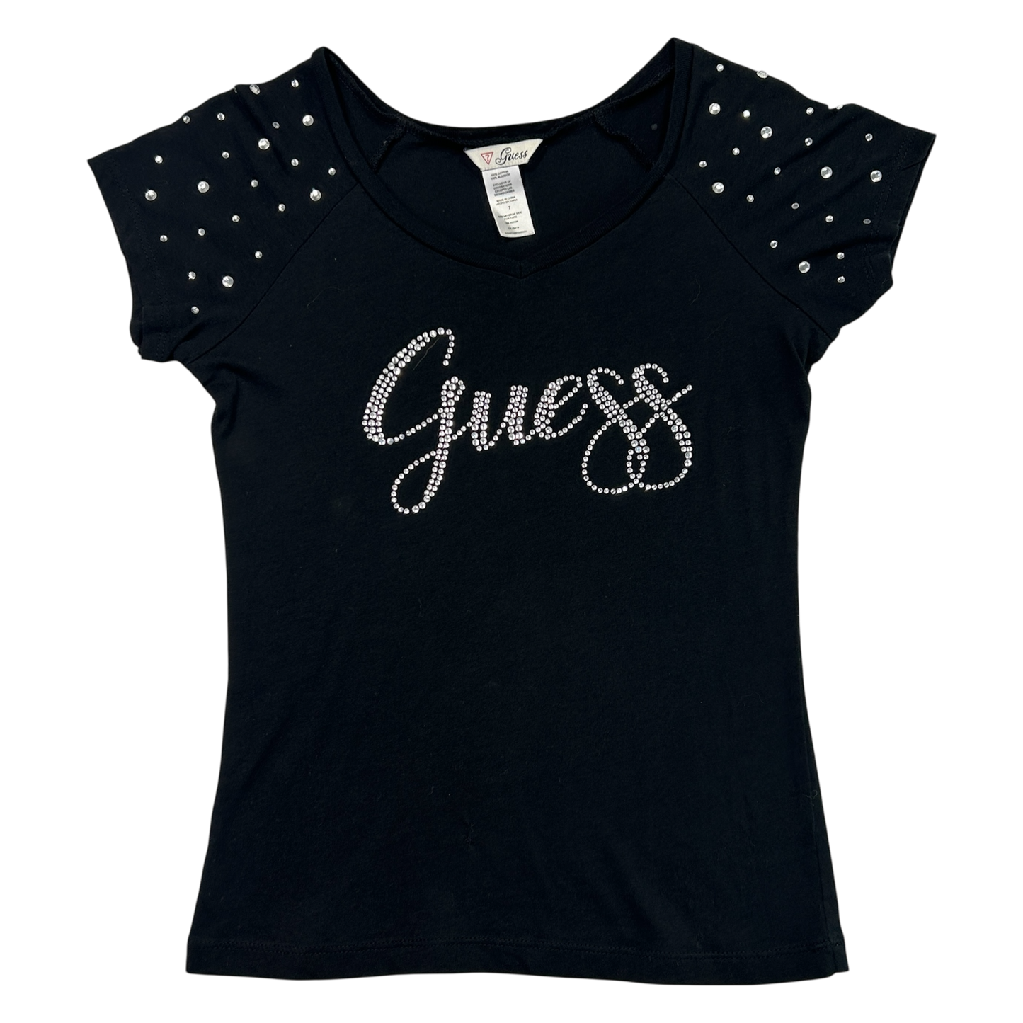 Vintage Rhinestone Baby Tee - Size XS
