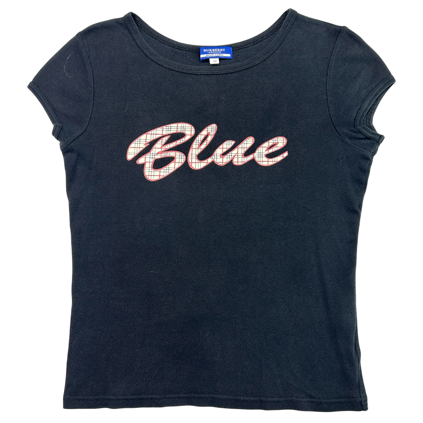 Vintage ' Blue ' Burberry Baby Tee - Size M