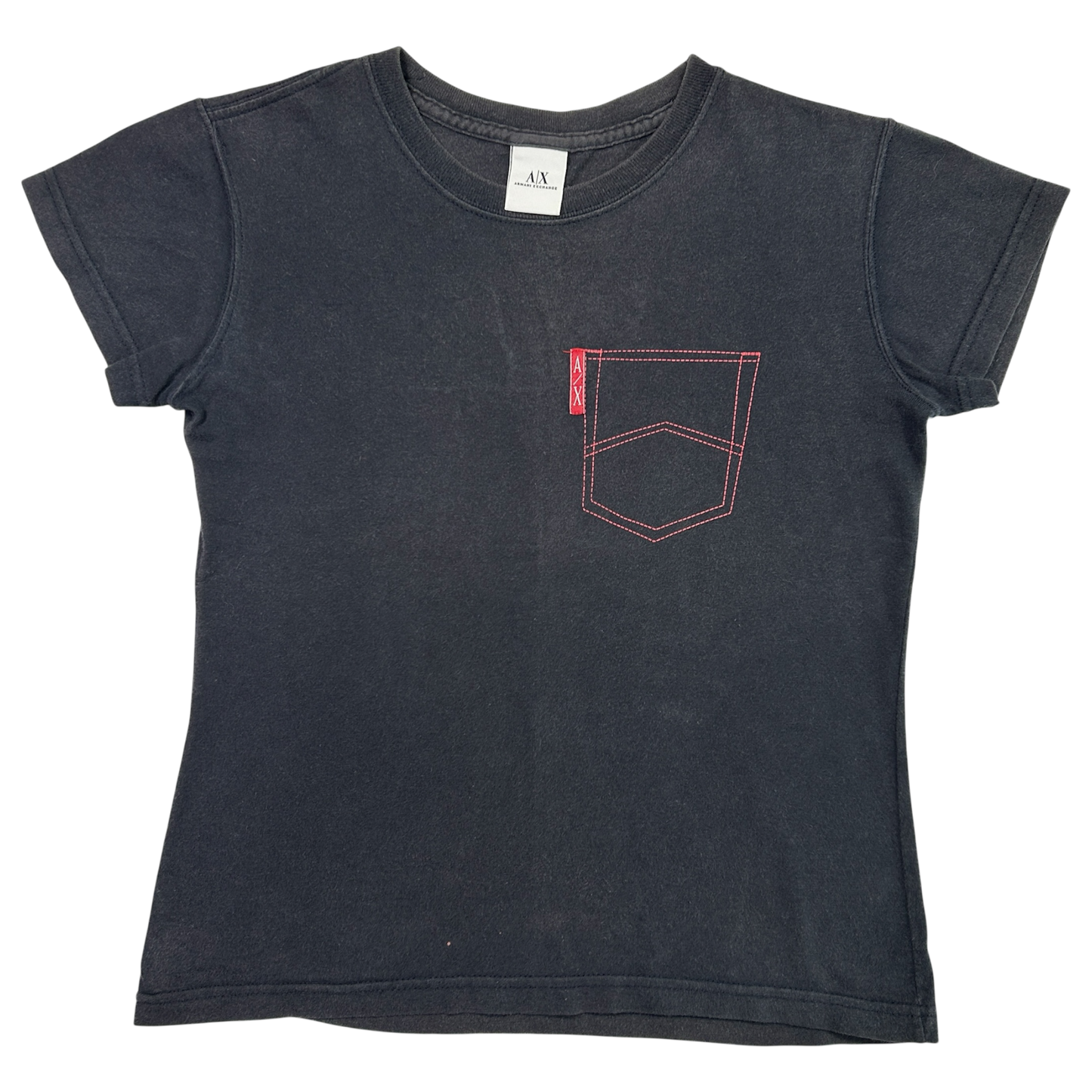 Vintage Armani Exchange Pocket Baby Tee - Size S