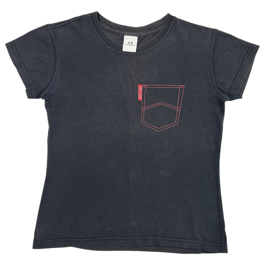 Vintage Armani Exchange Pocket Baby Tee - Size S