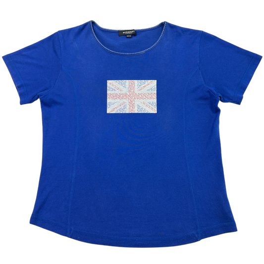 Vintage Burberry Flag Baby Tee - Size S/M