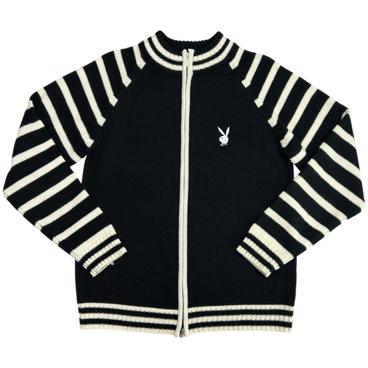 Vintage Playboy Striped Double Zip Jacket - Size M/L