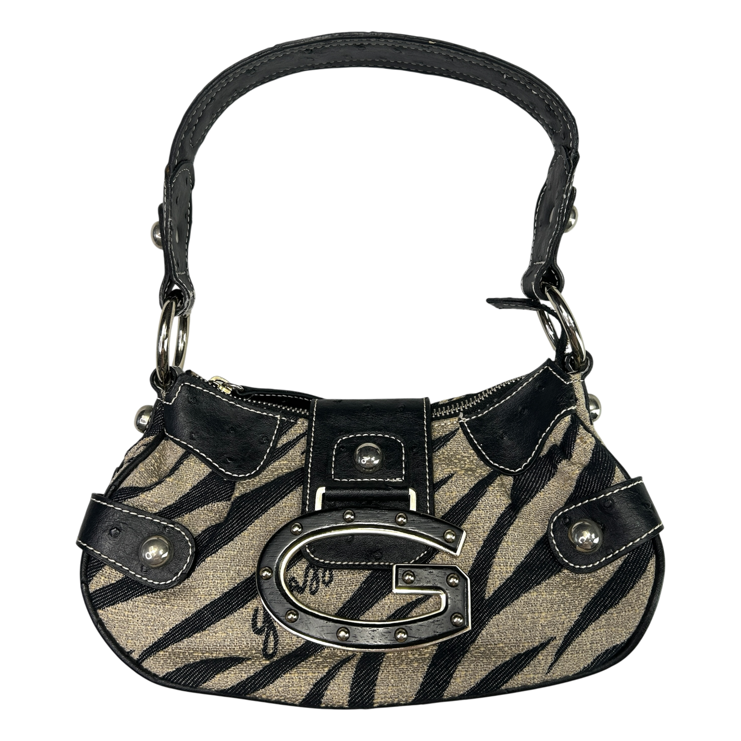 RARE Vintage Guess Zebra Print Shoulder Bag