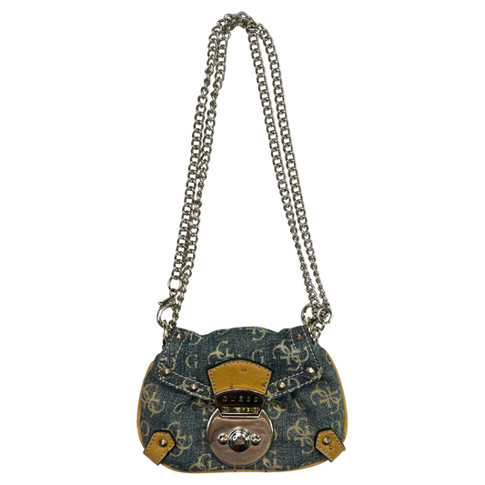 RARE Vintage Mirco Denim Guess Chain Bag