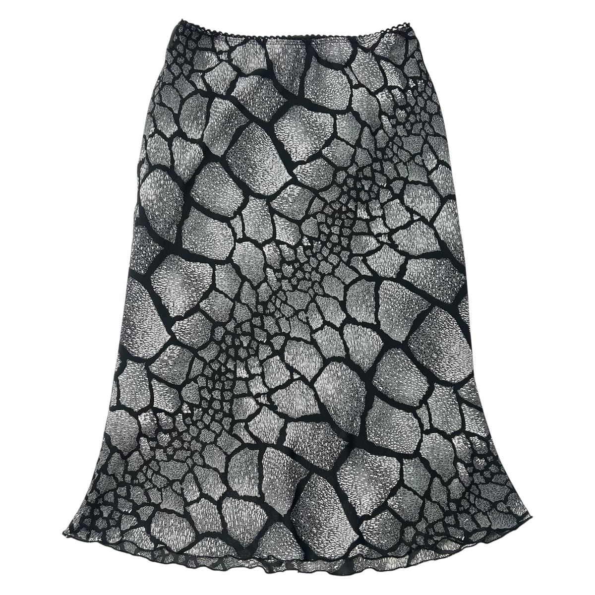 Vintage Giraffe Print Midi Skirt - Size M/L