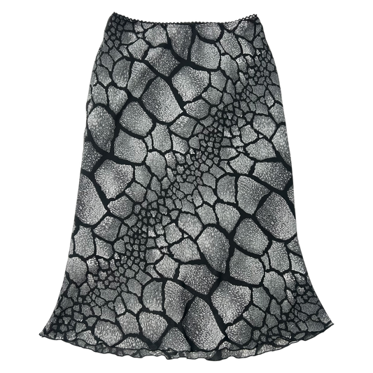 Vintage Giraffe Print Midi Skirt - Size M/L