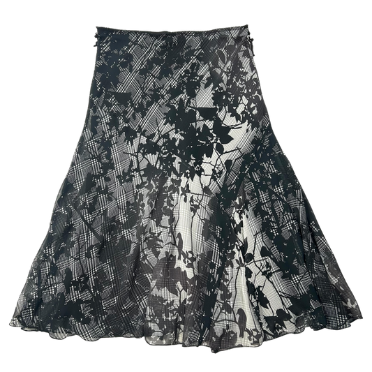 Vintage Floral Midi Skirt - Size M/L
