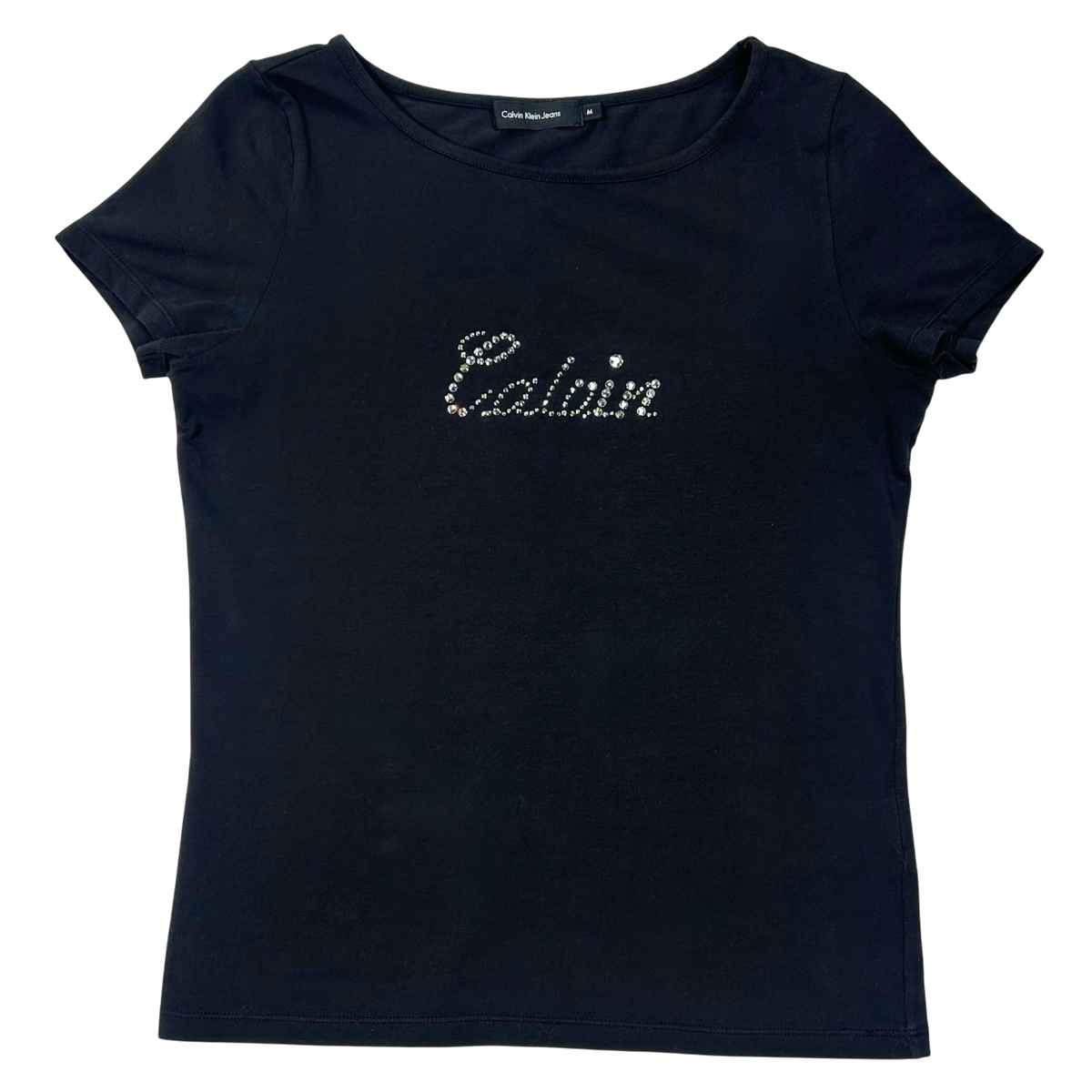Vintage Rhinestone Calvin Klein Babytee - Size M/L