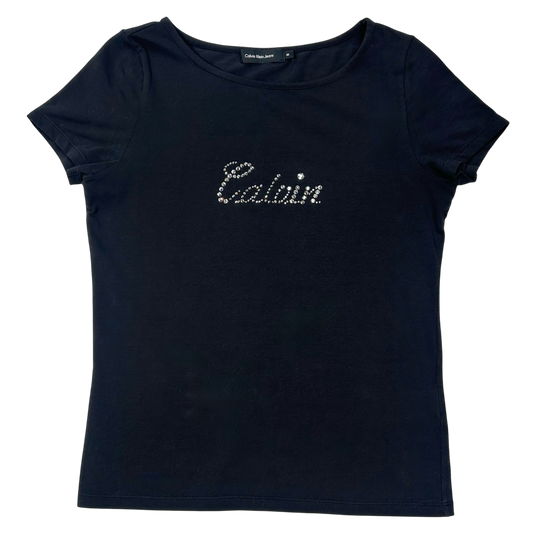 Vintage Rhinestone Calvin Klein Babytee - Size M/L