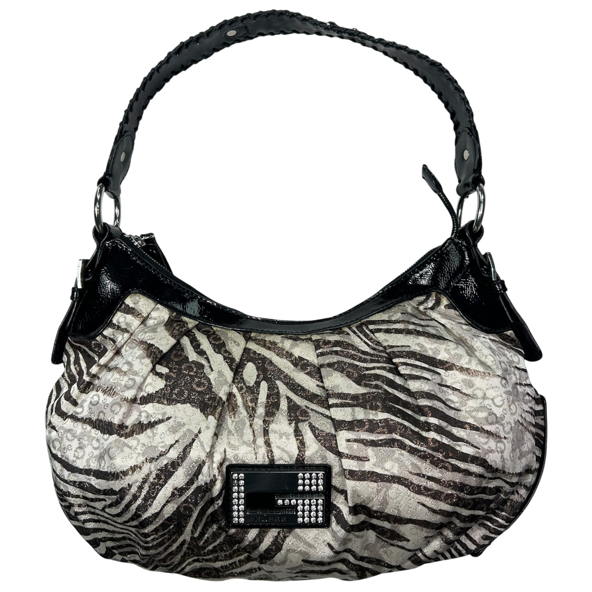 Vintage 2003 Animal Print Guess Baguette Shoulder Bag