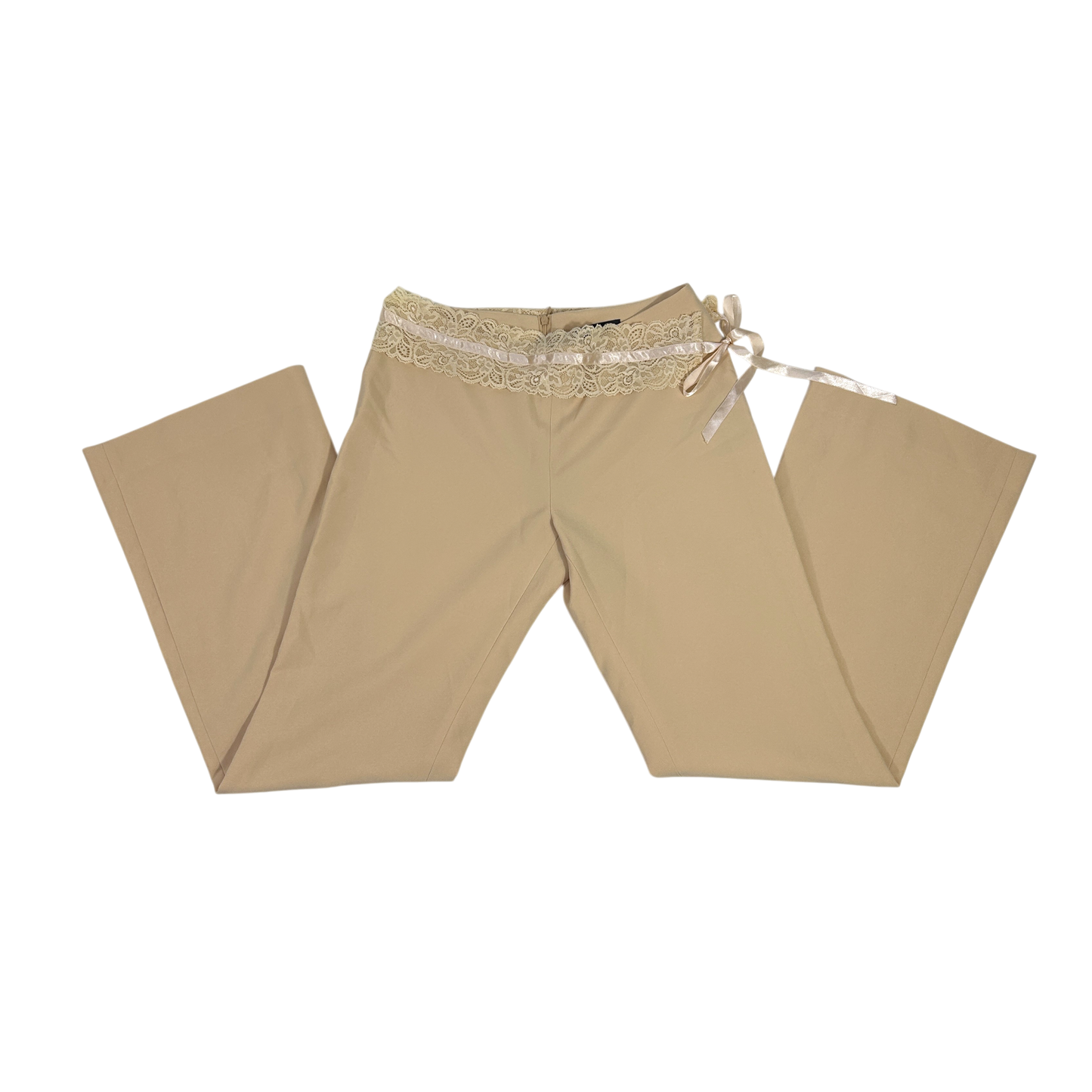 Mid Rise Lace Belt Pants - Size M